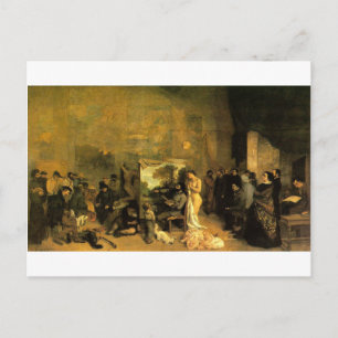 The Artist's Studio by Gustave Courbet Postcard