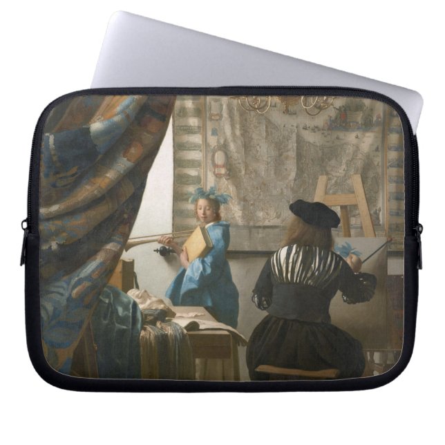 The Artist's Studio, c.1665-66 (oil on canvas) Laptop Sleeve (Front)
