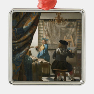 The Artist's Studio, c.1665-66 (oil on canvas) Metal Tree Decoration
