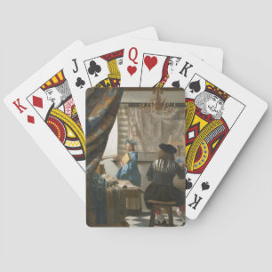 The Artist's Studio, c.1665-66 (oil on canvas) Playing Cards