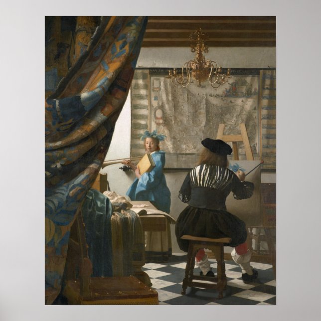 The Artist's Studio, c.1665-66 (oil on canvas) Poster (Front)