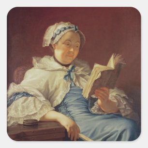 The artist's wife, 1758 (oil on canvas) square sticker