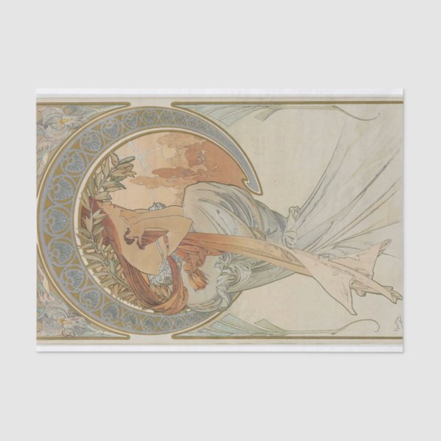 The Arts by Alphonse Mucha Tissue Paper (Front)