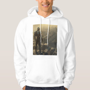 The Ascendant Guardian: Cyberpunk Futuristic Art Hoodie