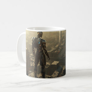The Ascendant Guardian: Sci Fi Cyberpunk Mug