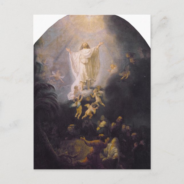 The Ascension by Rembrandt Holiday Postcard (Front)