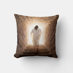 The Ascension – Jesus Walking Into the Light Cushion
