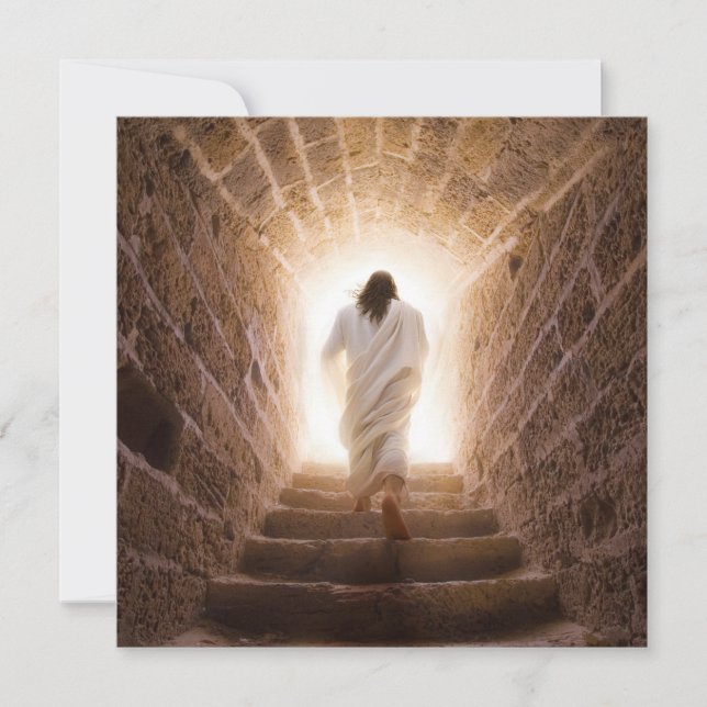 The Ascension – Jesus Walking Into the Light Invitation (Front)