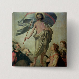 The Ascension of Christ, 1595 (oil on panel) 15 Cm Square Badge