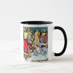 The Ascension of Christ, detail of Christ and musi Mug