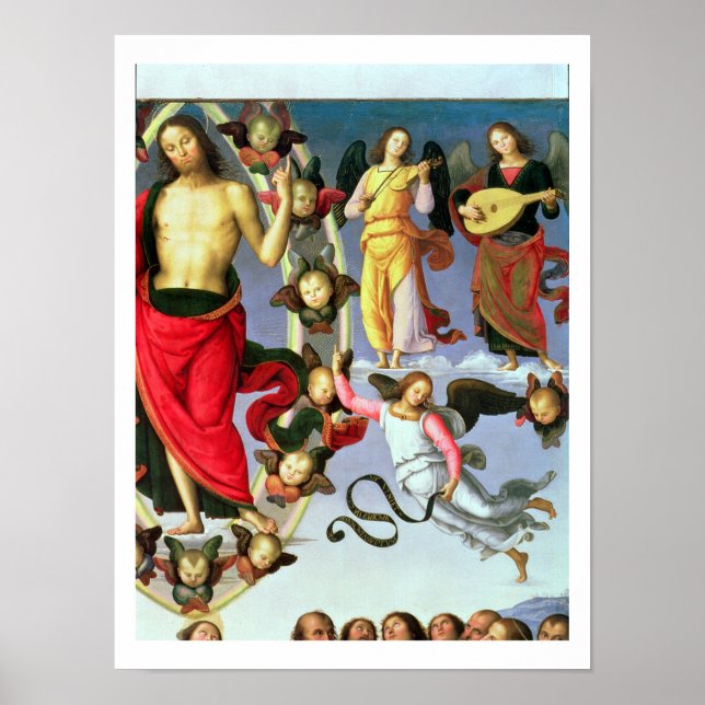 The Ascension of Christ, detail of Christ and musi Poster (Front)