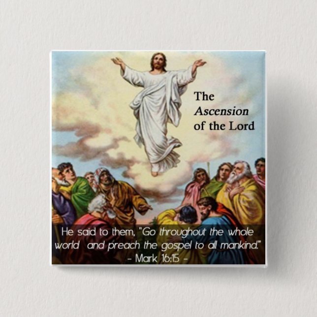 The Ascension of our Lord Button (Front)