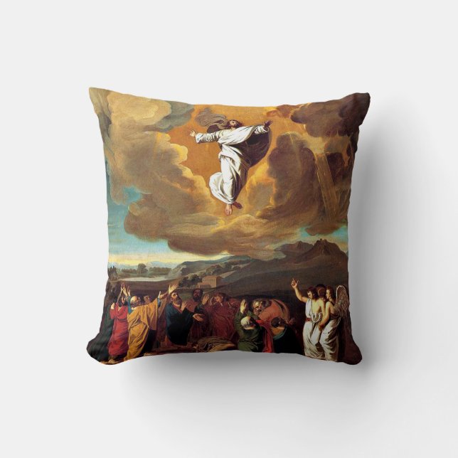 The Ascension - Painting by John Singleton Copley Cushion (Front)