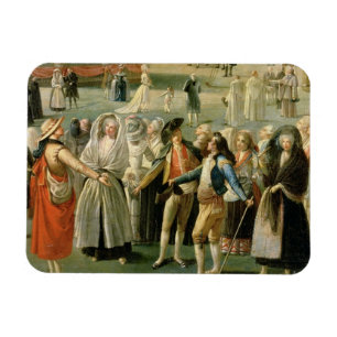 The Ascent of a Hot-Air Balloon in Madrid, detail Magnet