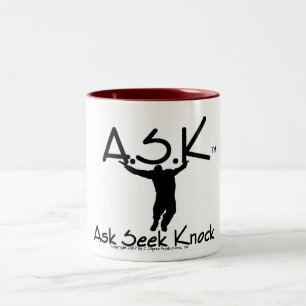The "ASK" Collection By "HeOne" Brand Two-Tone Coffee Mug