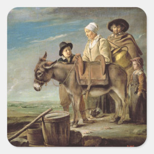 The Ass (oil on canvas) Square Sticker