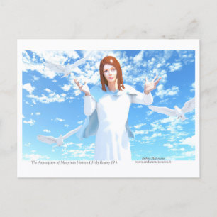 The Assumption of Mary into Heaven Postcard