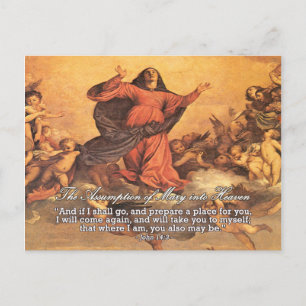 The Assumption of Mary into Heaven Postcard