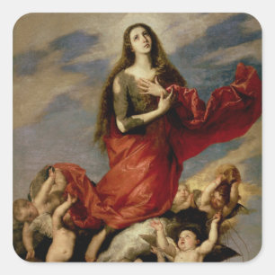 The Assumption of Mary Magdalene, 1636 Square Sticker