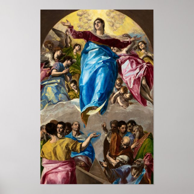 The Assumption of the Virgin by El Greco Poster (Front)