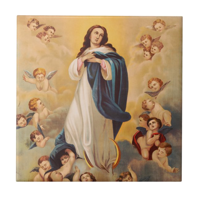 The Assumption of the Virgin Mary Tile (Front)