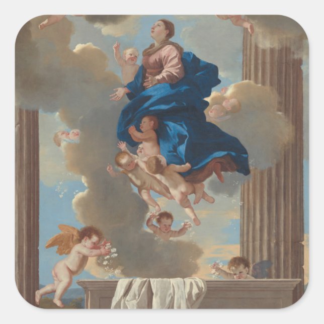 The Assumption of the Virgin Square Sticker (Front)