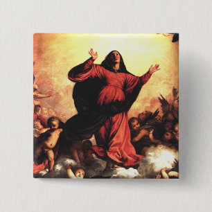 The Assumption the Virgin 15 Cm Square Badge