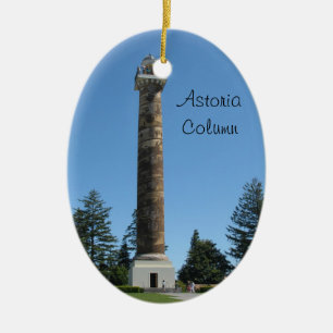 The Astoria Column Ceramic Tree Decoration