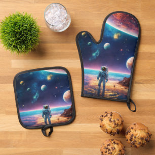 The Astro Adventure  Oven Mitt & Pot Holder Set