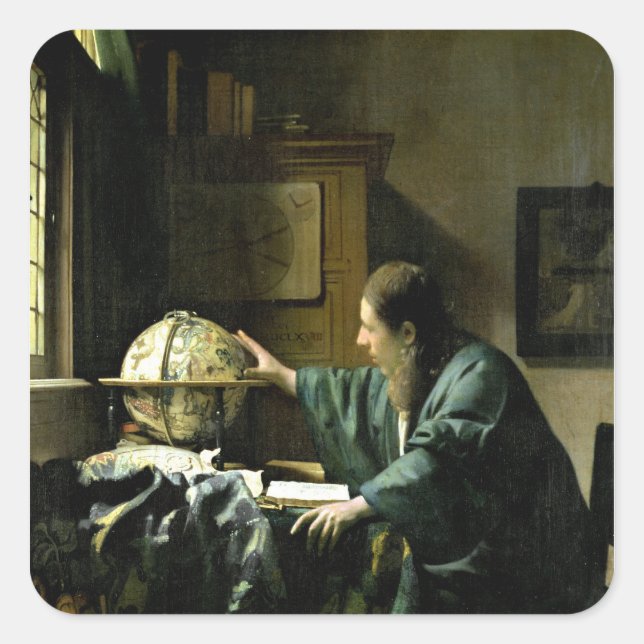 The Astronomer, 1668 Square Sticker (Front)