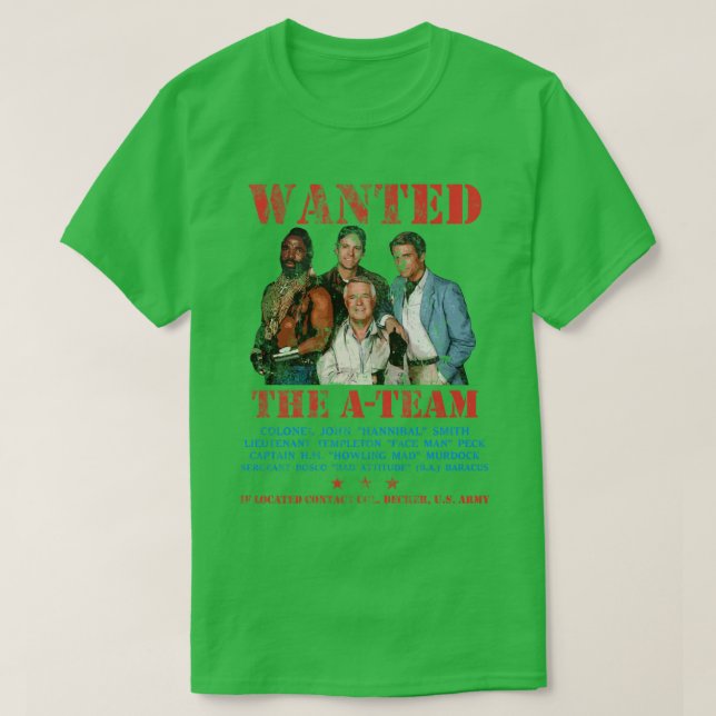 The ATeam Wanted Poster T-Shirt (Design Front)