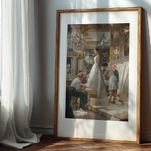The Atelier: A Timeless Haute Couture Fitting Poster