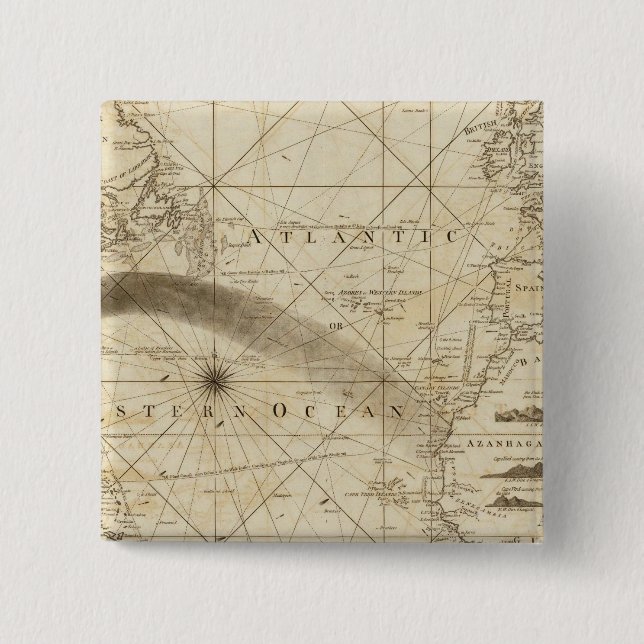 The Atlantic Ocean 15 Cm Square Badge (Front)