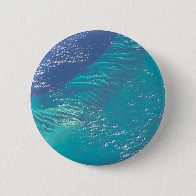 The Atlantic Ocean Off The Coast Of The Bahamas 6 Cm Round Badge (Front)