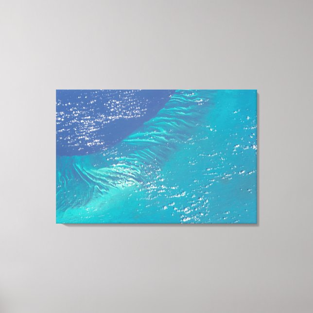 The Atlantic Ocean Off The Coast Of The Bahamas Canvas Print (Front)