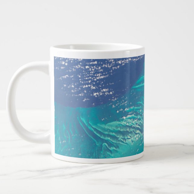 The Atlantic Ocean Off The Coast Of The Bahamas Large Coffee Mug (Left)