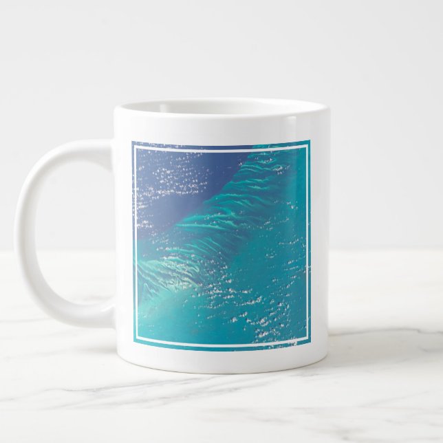 The Atlantic Ocean Off The Coast Of The Bahamas Large Coffee Mug (Left)