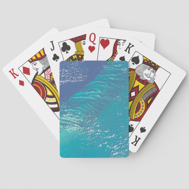 The Atlantic Ocean Off The Coast Of The Bahamas Playing Cards (Back)