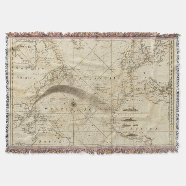 The Atlantic Ocean Throw Blanket (Front)