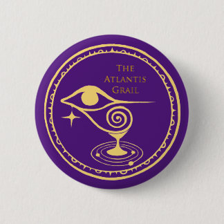 The Atlantis Grail Logo Button - Purple