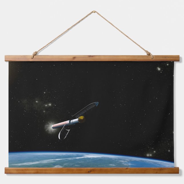 The Atlas V541 Launch Vehicle In Orbit. Hanging Tapestry (Front)