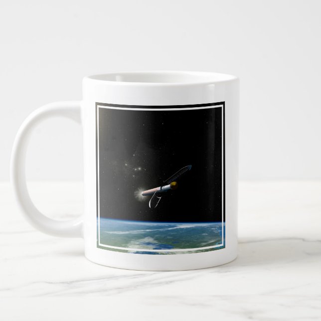 The Atlas V541 Launch Vehicle In Orbit. Large Coffee Mug (Left)