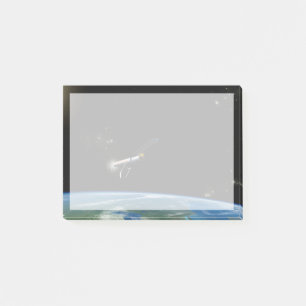 The Atlas V541 Launch Vehicle In Orbit. Post-it Notes