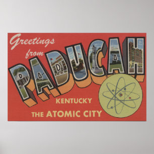 The Atomic City - Large Letter Scenes Poster