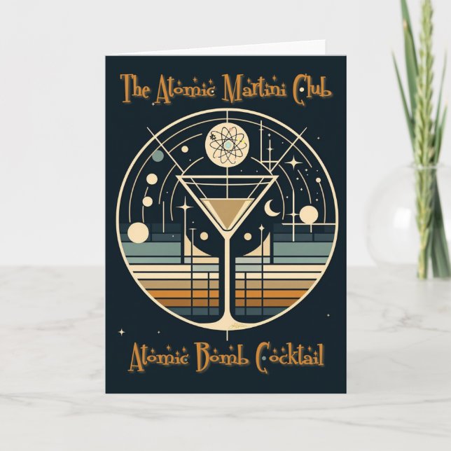 The Atomic Martini Club Atomic Bomb Cocktail Card (Front)