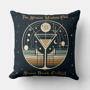 The Atomic Martini Club Atomic Bomb Cocktail Cushion