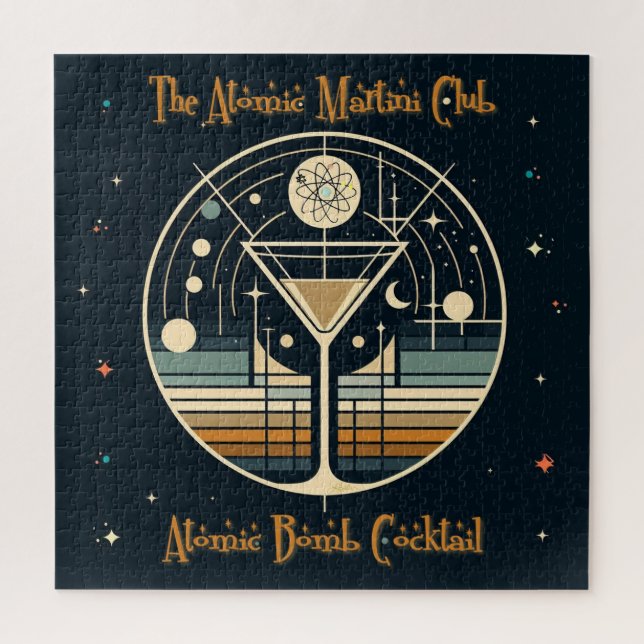 The Atomic Martini Club Atomic Bomb Cocktail Jigsaw Puzzle (Vertical)
