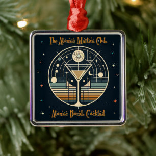 The Atomic Martini Club Atomic Bomb Cocktail Metal Tree Decoration