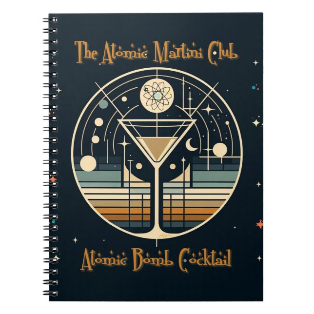 The Atomic Martini Club Atomic Bomb Cocktail Notebook (Front)