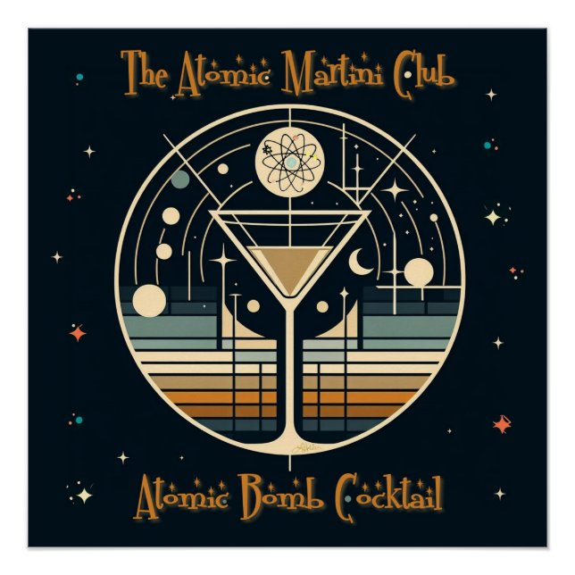 The Atomic Martini Club Atomic Bomb Cocktail Poster (Front)